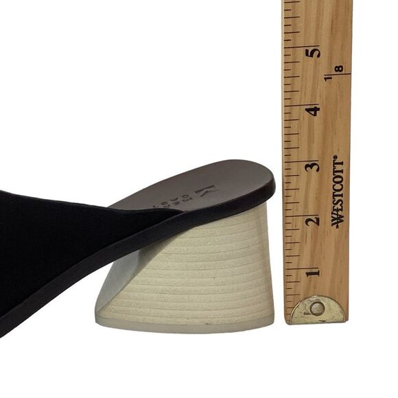MERCEDES CASTILLO Size 39.5 (9.5) NWOT Izar Slide Sandal Black Suede Block Heel - Picture 9 of 10